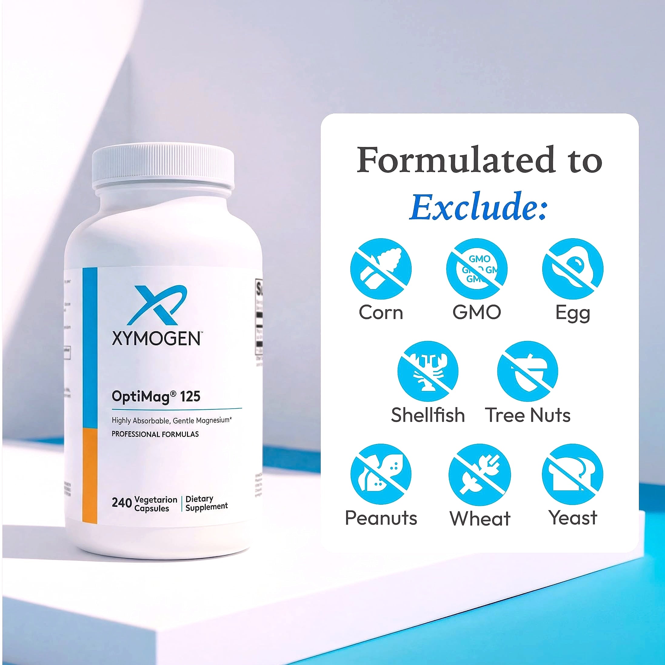 XYMOGEN OptiMag 125 Magnesium Glycinate & Malate Support
