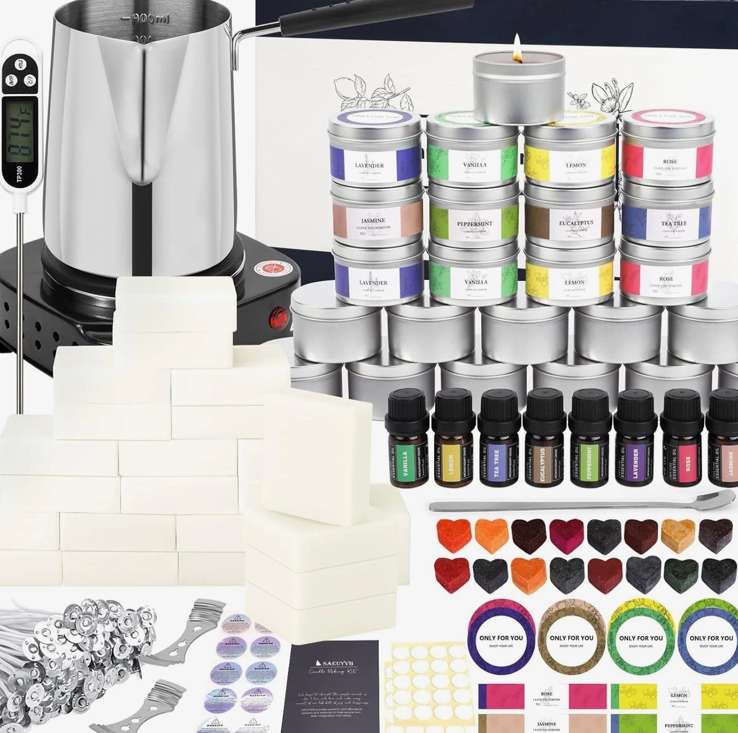 Complete Candle Making Kit with Wax Melter Candle Making Kit