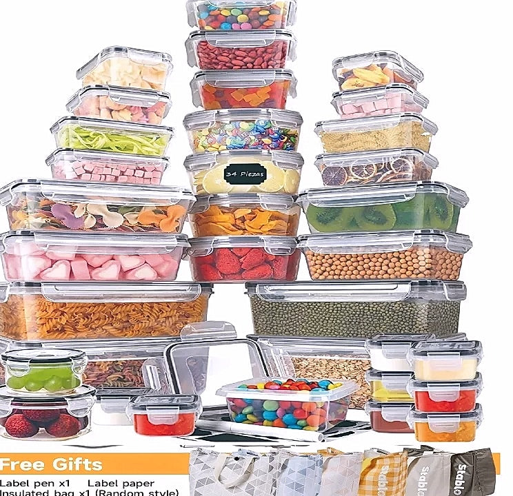48-Piece BPA-Free Food Storage Container Set with Airtight Lids