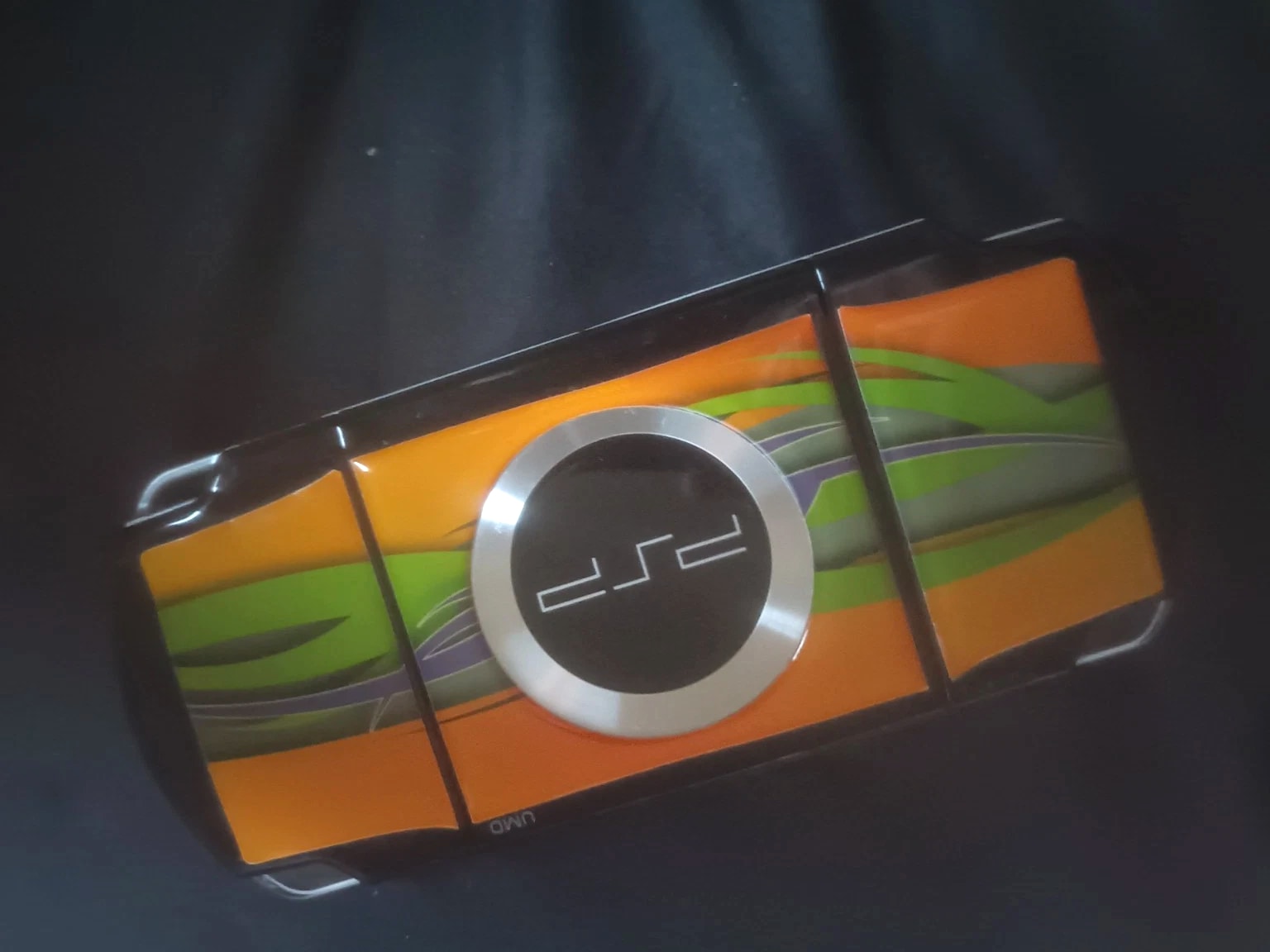 Sony PSP 2001 Handheld Console Orange Green Black *MOD* READ DESCRIPTION!
