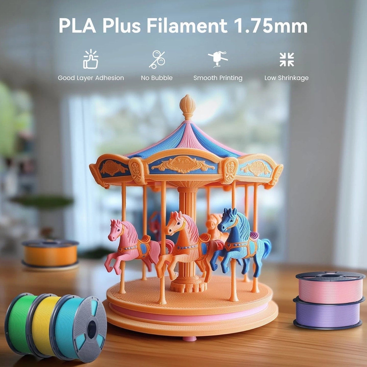 【BUY 10 PAY 6】SUNLU 1.75mm PLA Plus 3D Printer Filament PLAPLUS Toughness 1KG Spool