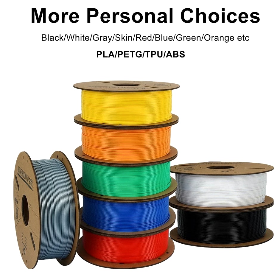 Standard 1KG PLA PETG TPU ABS Filament 1.75mm +/- 0.03mm No Bubbles 3D Printer