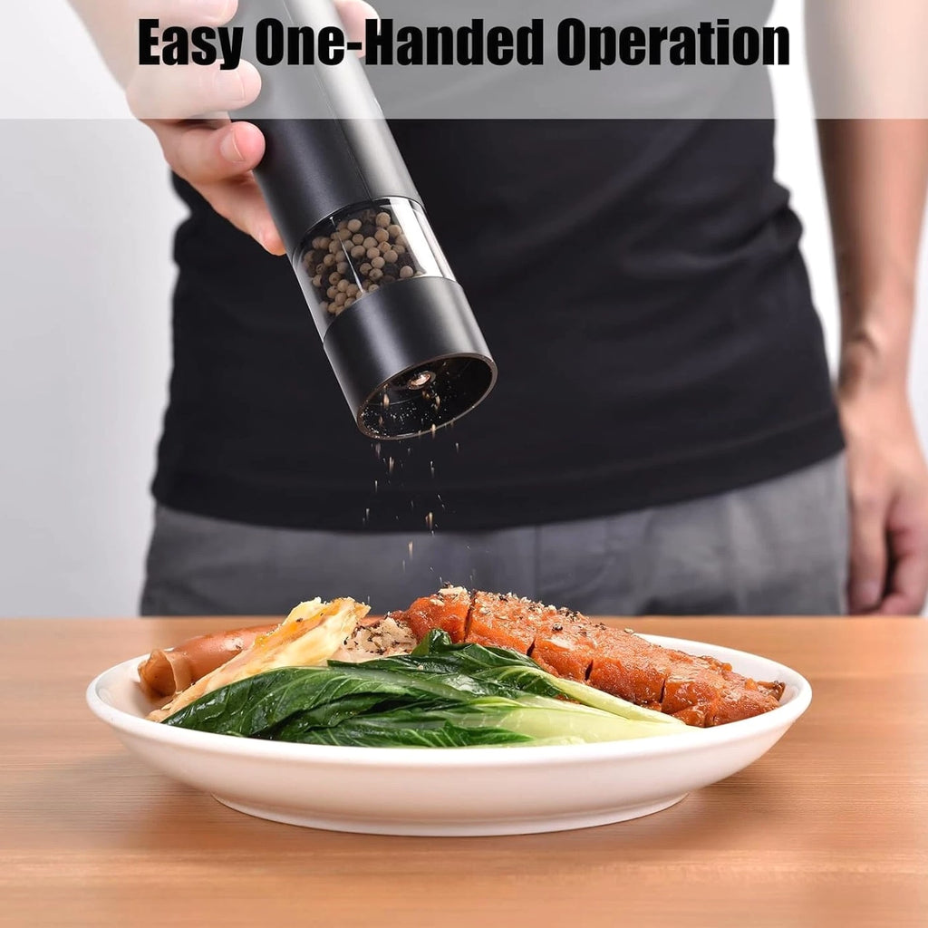 Electric Salt and Pepper Grinder Set-Rechargeable Salt and Pepper Mill Set All i