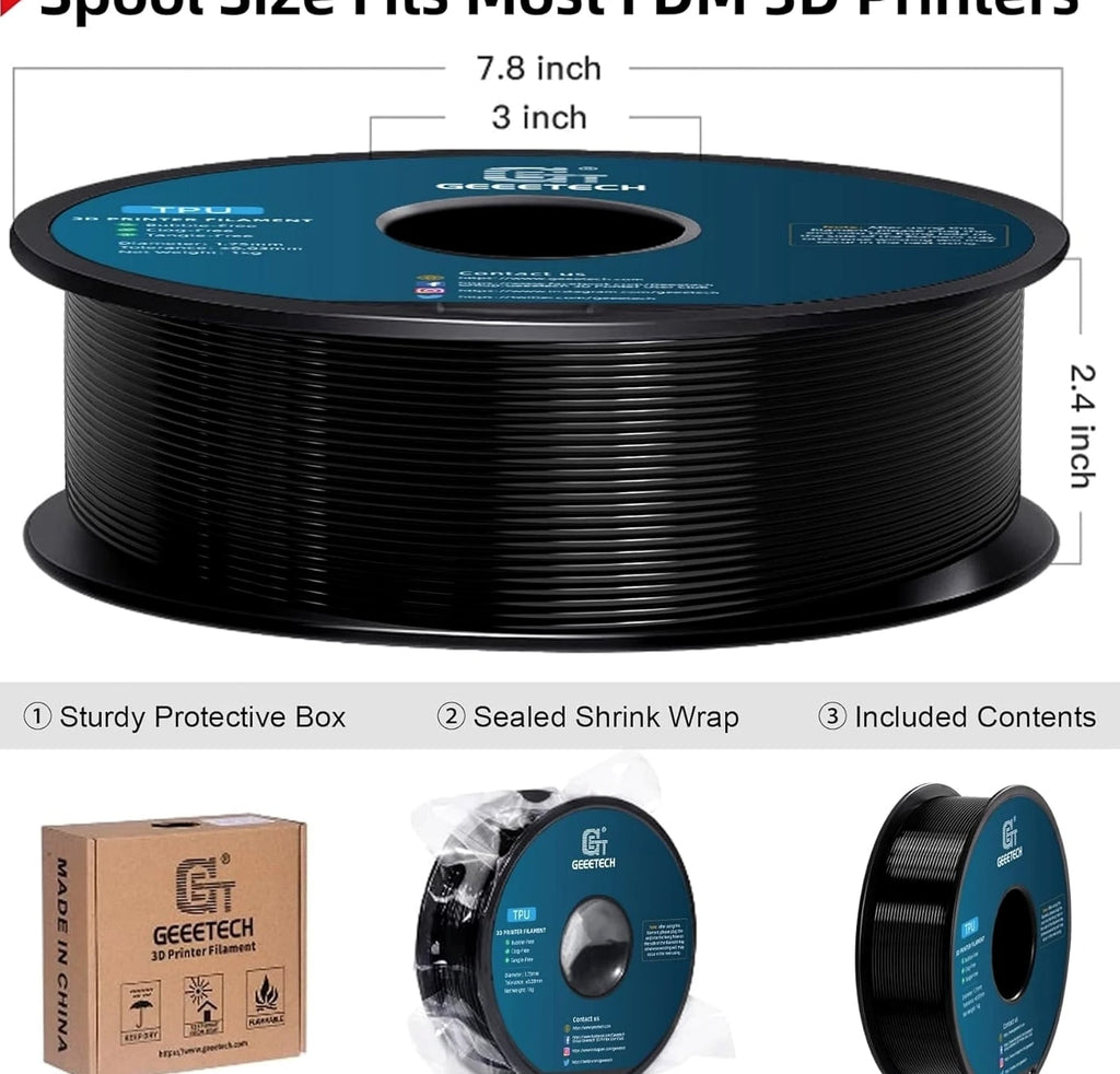 Flexible 3D Printer Filament with High Elasticity TPU