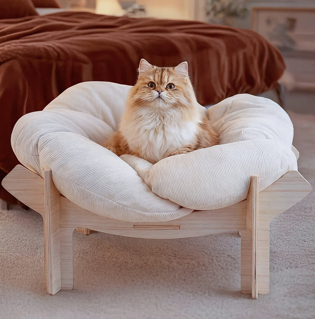 Flower-Shaped Pet Bed for Cats and Small Dogs