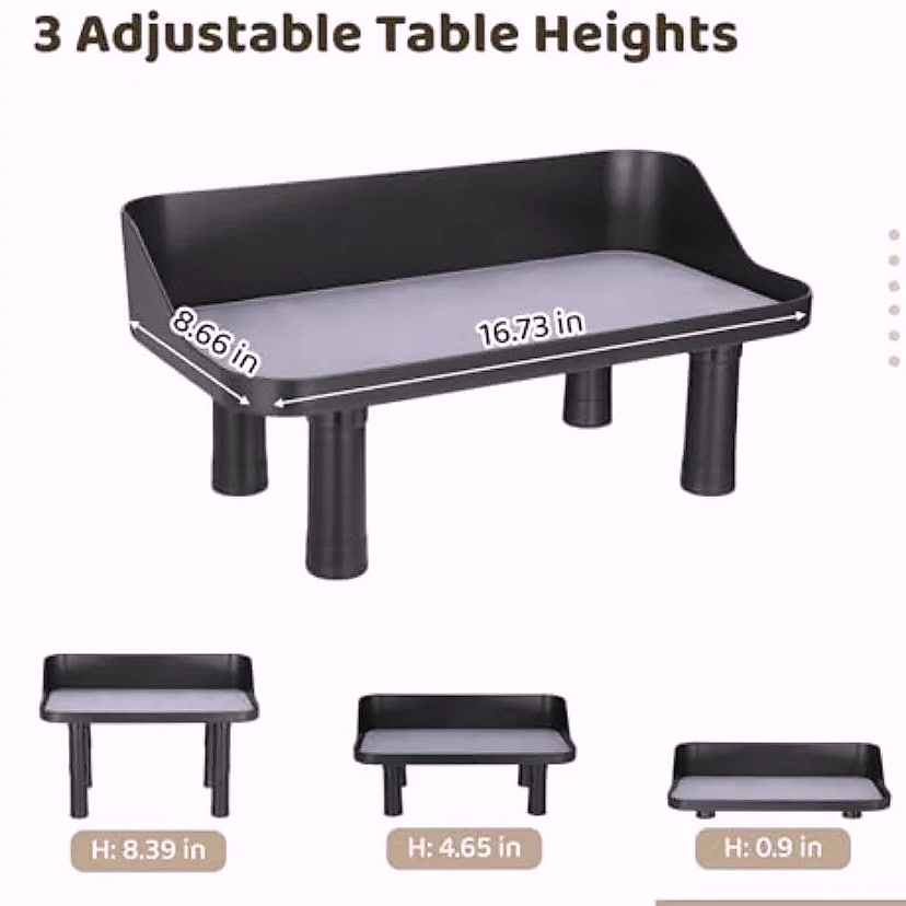 Adjustable Elevated Dog Food Bowl Stand with Non-Slip Pads