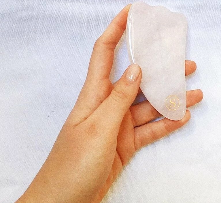 Set of 10 Rose Quartz Gua Sha Stones - 100% Genuine Facial Massage Tools