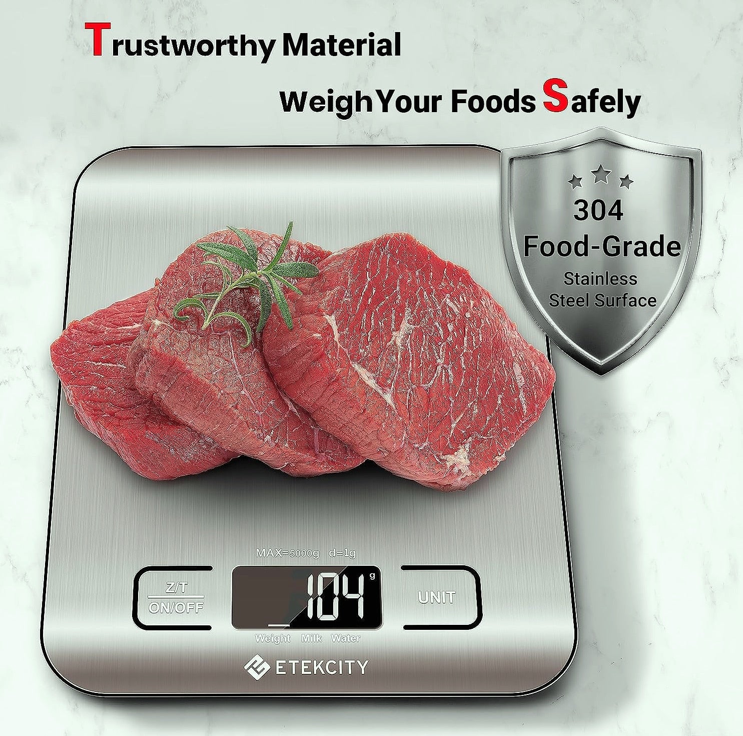 Etekcity Digital Food Scale, 11lb Capacity for Cooking and Baking