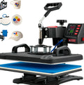 SucceBuy 5-in-1 Heat Press Machine 12x15in Clamshell