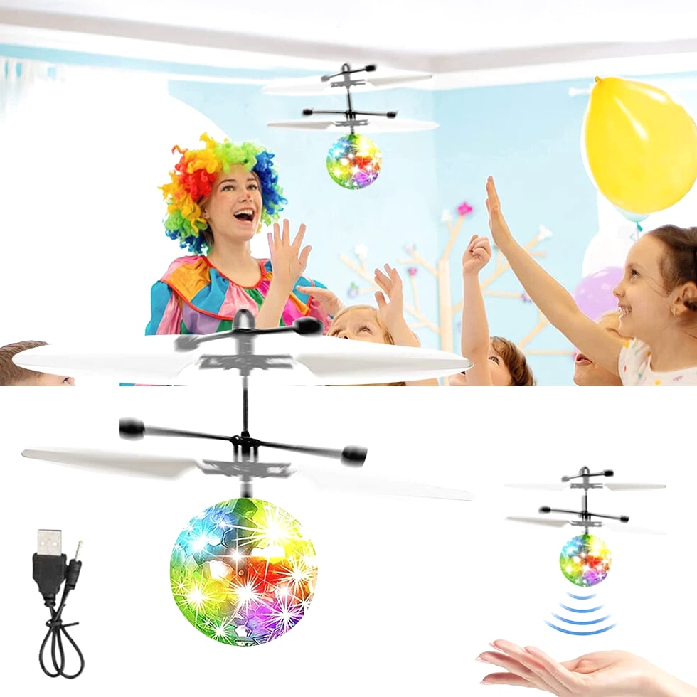 Toys for Boys Flying Ball LED 3 4 5 6 7 8 9 10 11 Year Old Kids Birthday Gifts