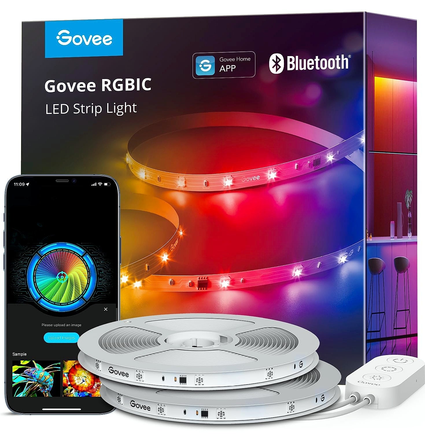Govee RGBIC LED Strip Lights 16.4ft Smart Bluetooth Color Changing