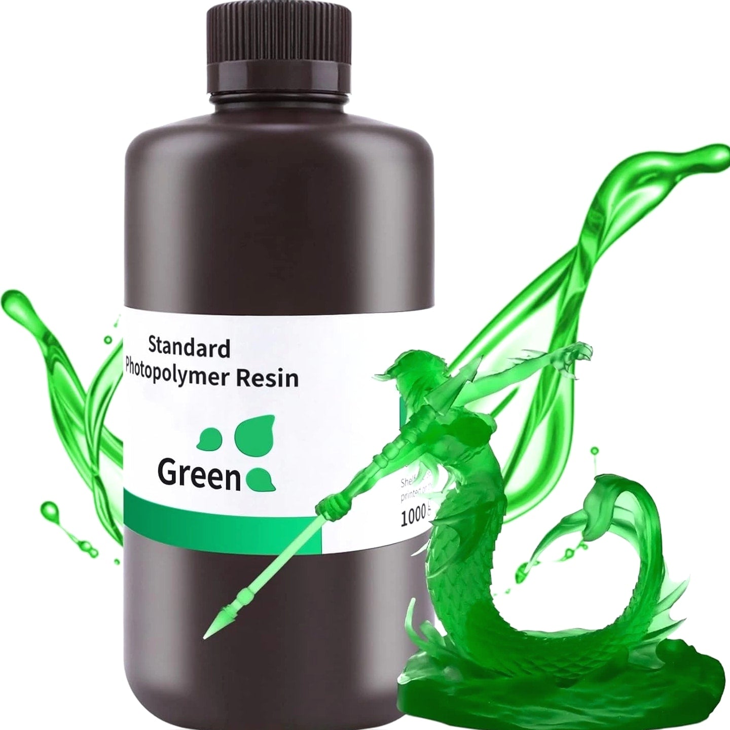 ELEGOO 3D Printer Resin 1000g - Fast Curing, Non-Toxic Clear Green