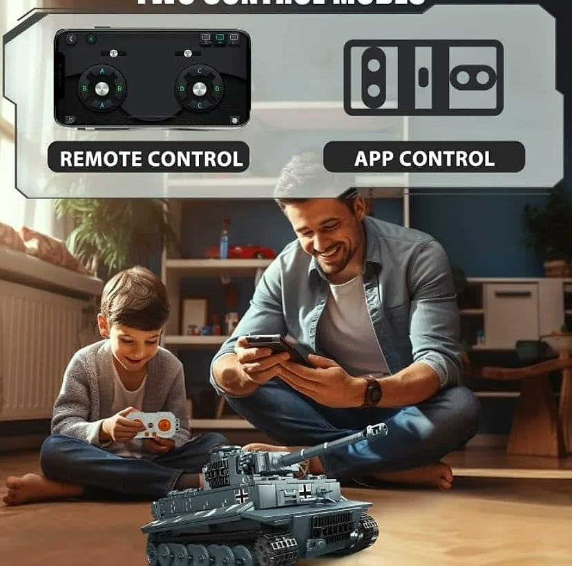 Mould King MOC Tiger Tank Building Blocks Military Vehicle Model