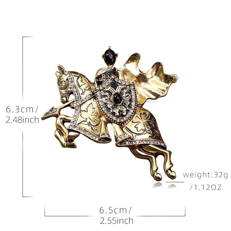 fashion knight brooch, jacket clothing accessories pin jewelry