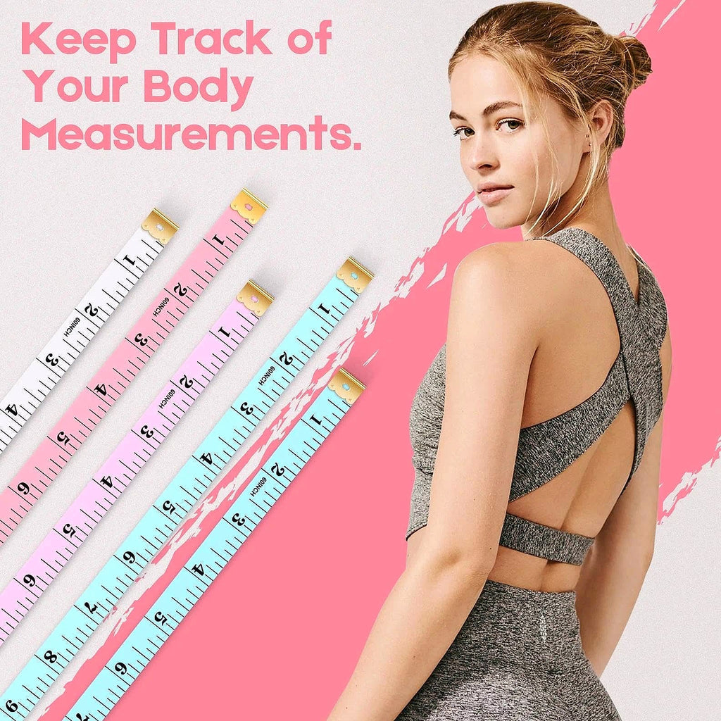 iBayam 60-Inch Soft Measuring Tape, 5-Pack for Sewing and Body Measurement