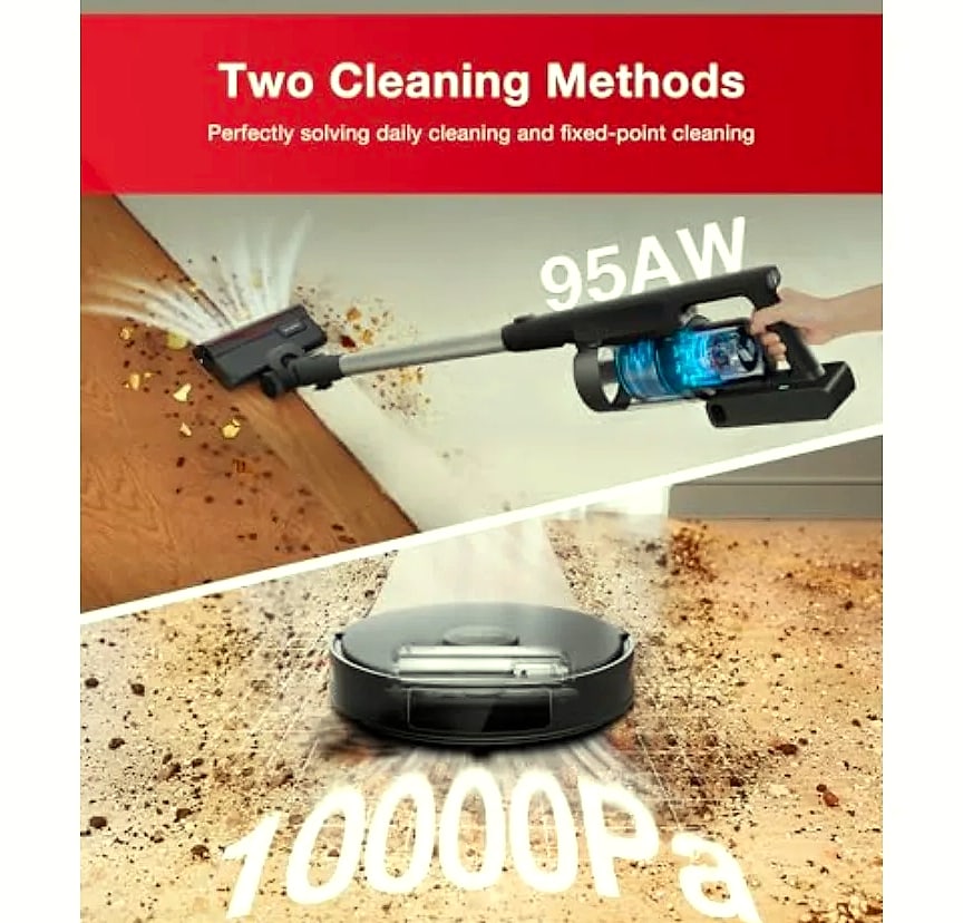 SHXI C12 Combo cordless stick vacuum with robot mop