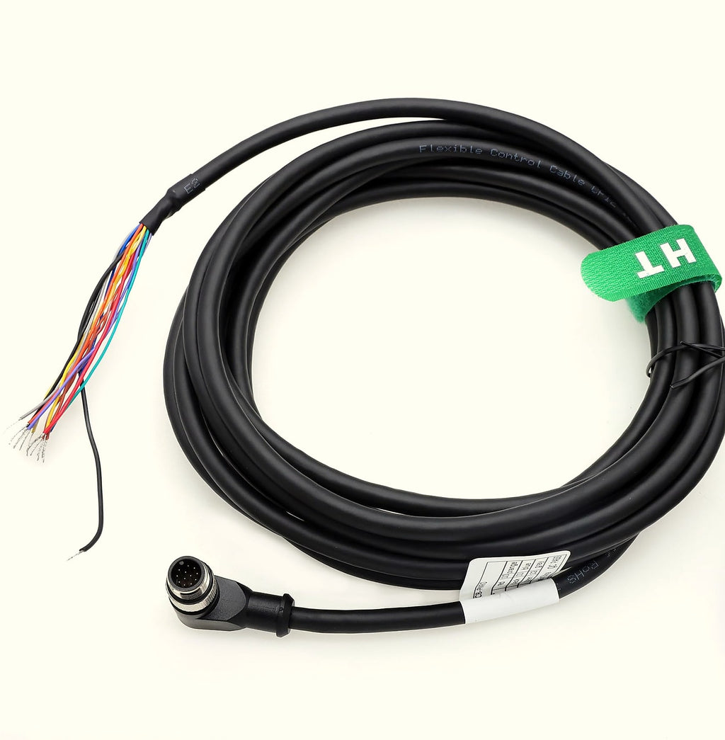 HangTon GPIO Cable M12 A-Coded 12 Pole Male Angled 5m