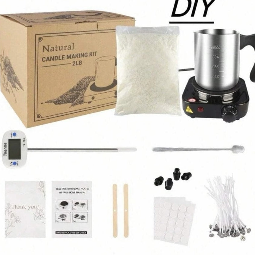 DIY Candle Making Kit for Adults & Beginners, Complete Starter Set with Wax Melting