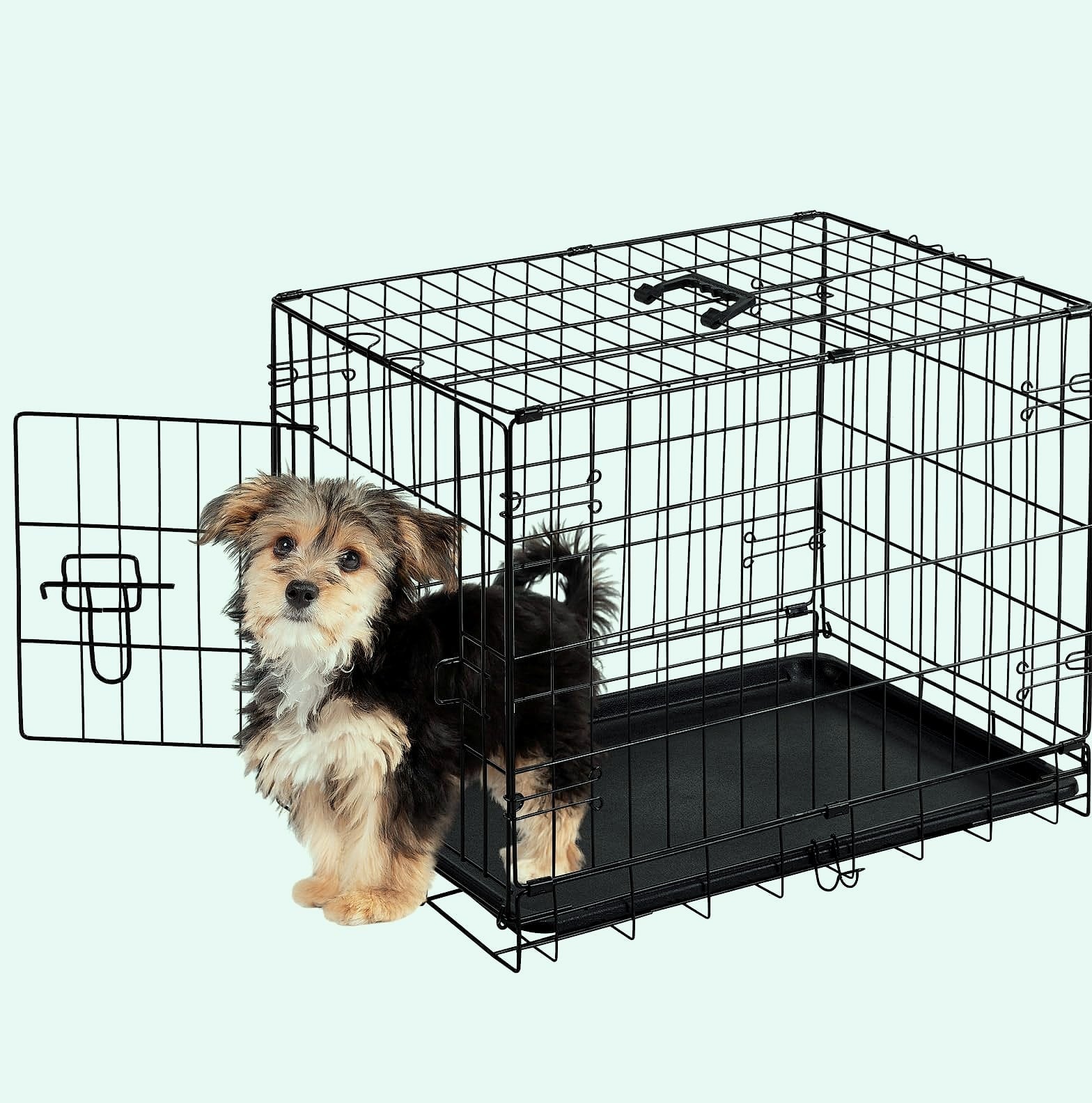 Sweetcrispy 24 Inch Single Door Dog Crate for Small Dogs