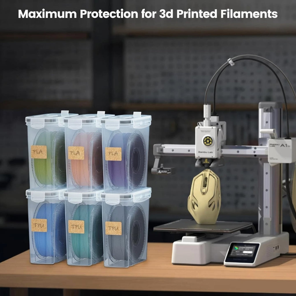 Stable 4.0L Filament Containers with Desiccant – Premium 3D Printing Protection