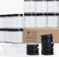 12 Pack 8 OZ Clear Candle Jars For Making Candle, Thick Glass Jars with Metal & Plastic Lids