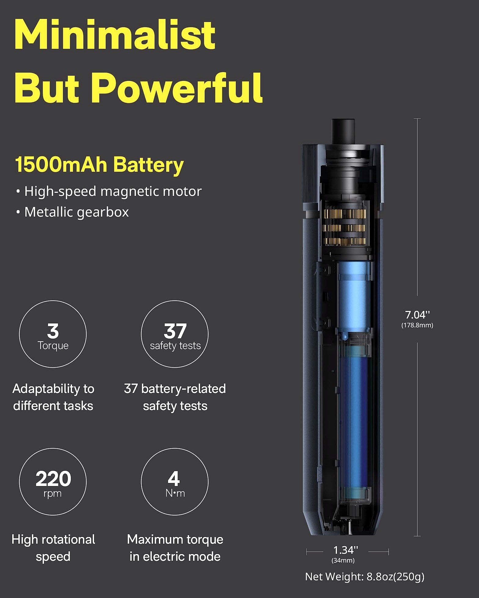HOTO 25-Piece Electric Screwdriver Kit with LED Light