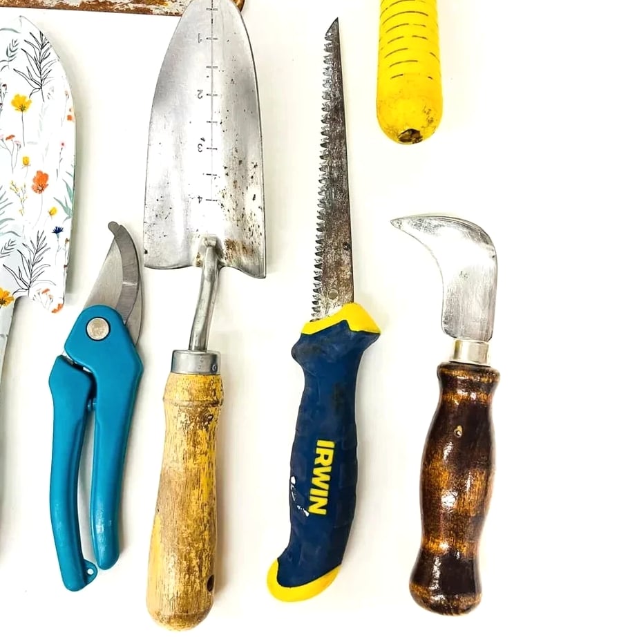11Pc Gardening Tools Kit For Home Drywall Jab Saw, Safety Floral Hammer and More
