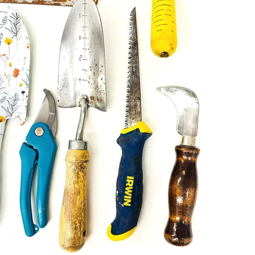 11Pc Gardening Tools Kit For Home Drywall Jab Saw, Safety Floral Hammer and More