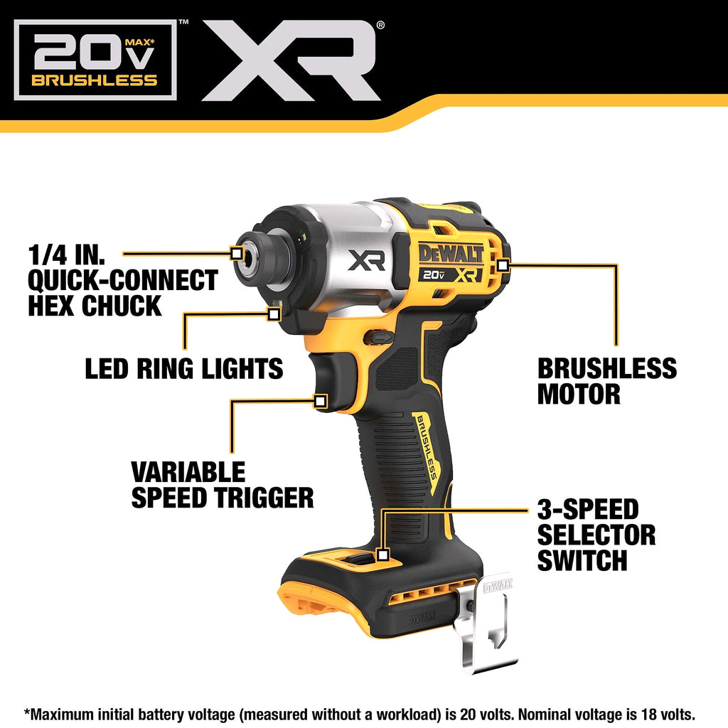 DeWalt DCF845B 20V MAX XR Brushless Impact Driver