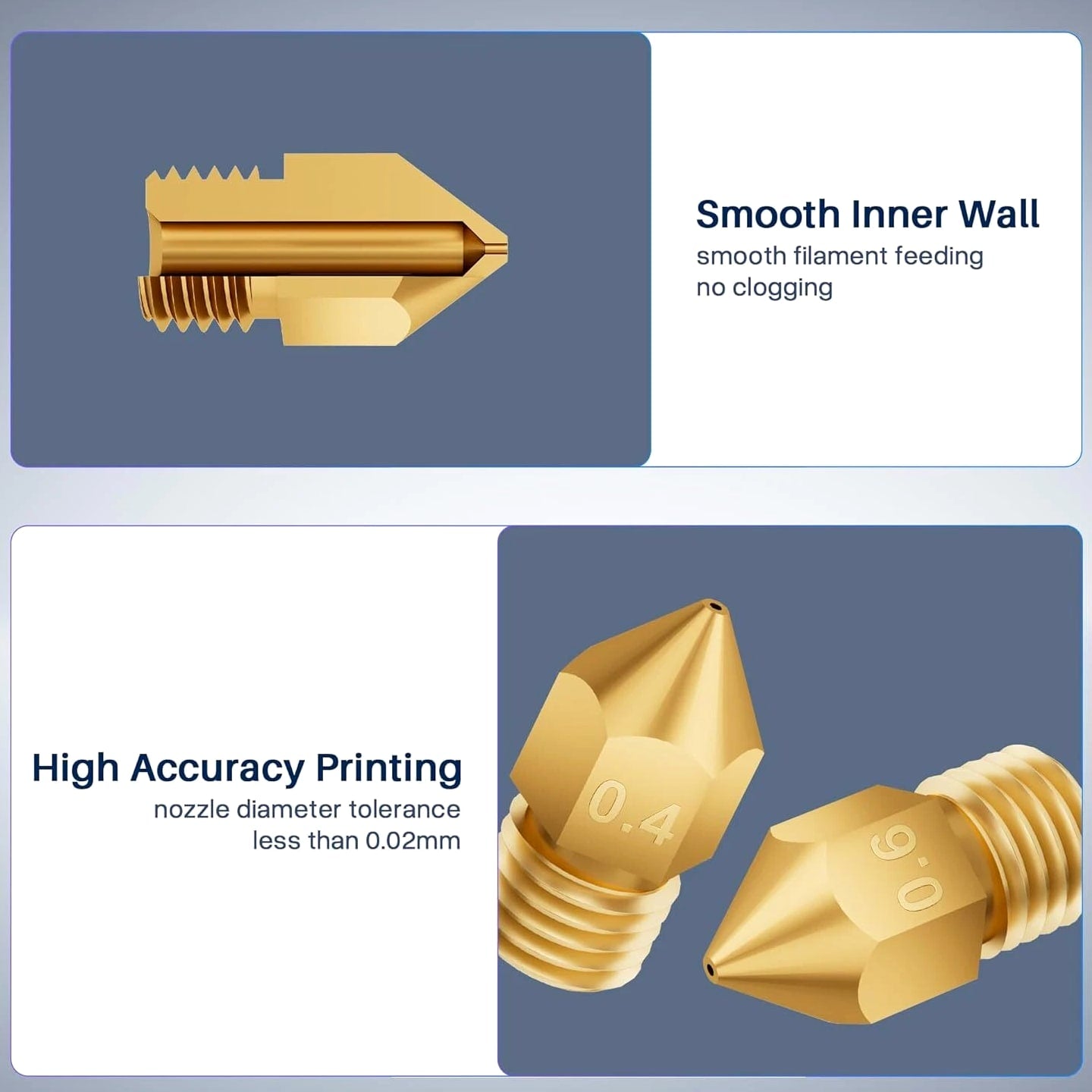 ELEGOO 26-Piece Nozzles Multi-Size 3D Printer Brass Hotend Nozzles Neptune 3 Series