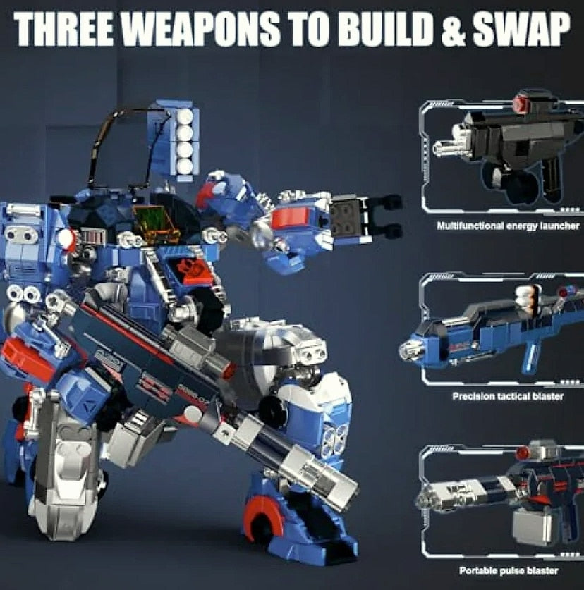 Mould King Mech Building Blocks Robot Model with Weapons