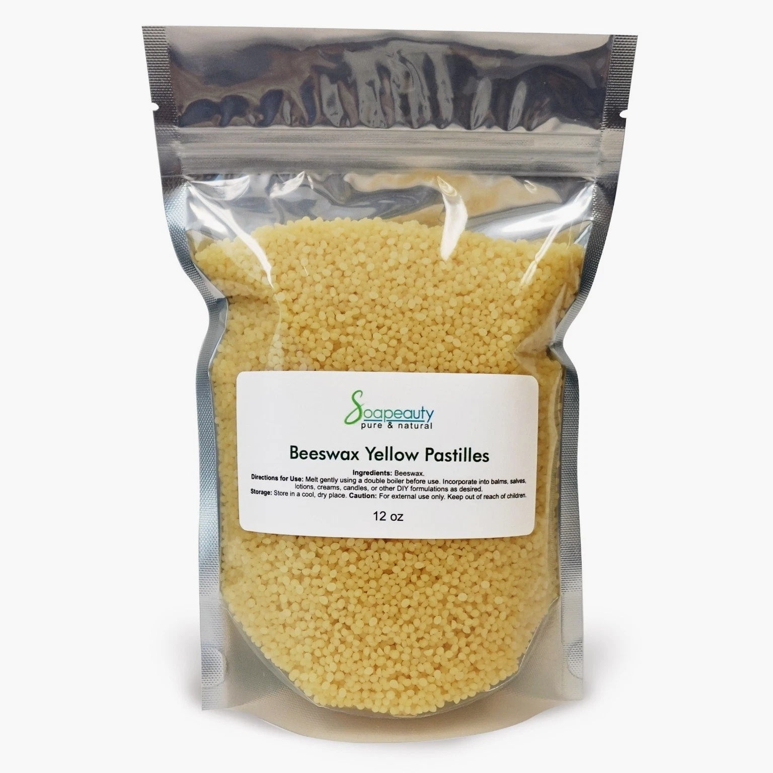 Yellow Beeswax Pastilles Beads - 100% Pure & Natural for Lip Care, Body, Candles