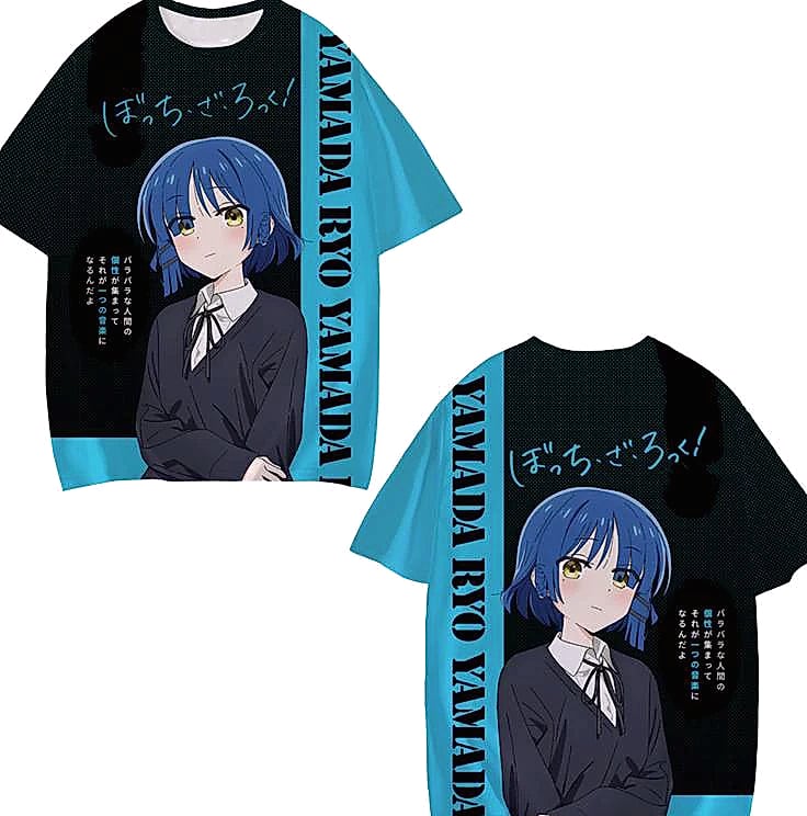Bocchi The Rock 3D Print T-Shirt Short Sleeve