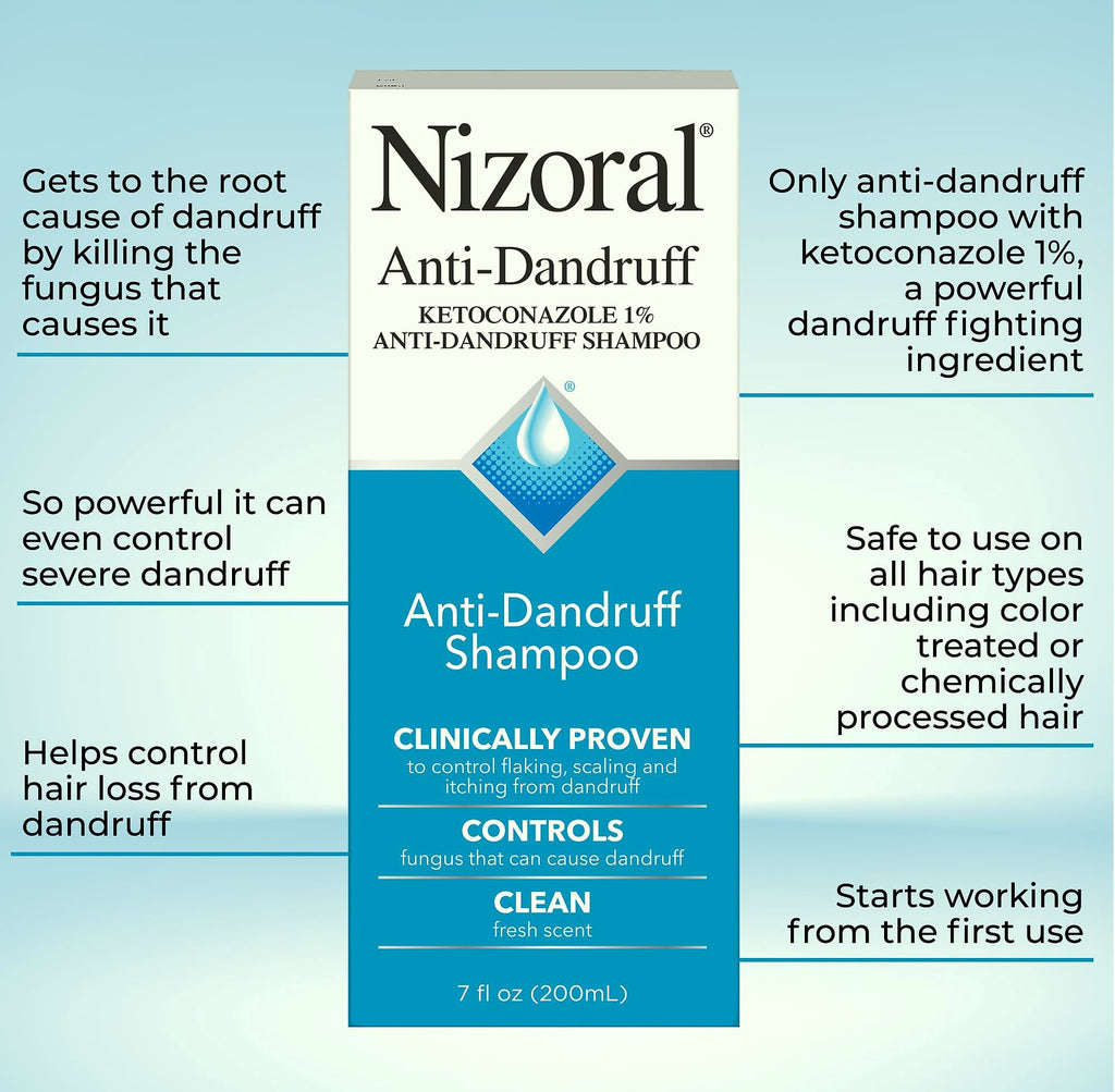 Nizoral Anti-Dandruff Shampoo 1% Ketoconazole Fresh Scent 7oz