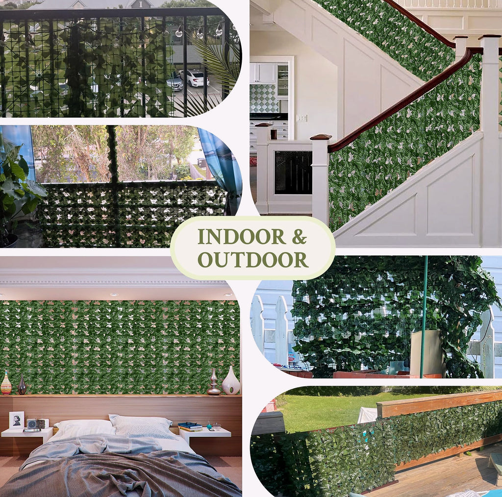 ODTORY 40x120 in Artificial Ivy Privacy Fence Screen with UV Protection