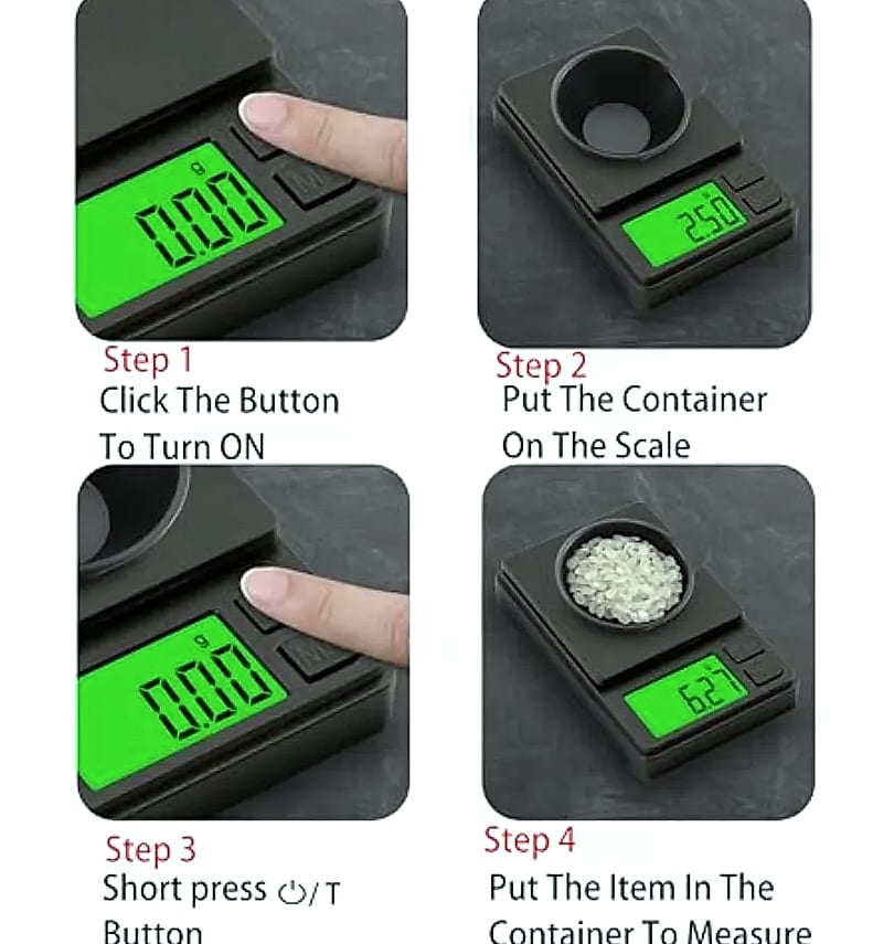 Digital Pocket Scale 1000g x 0.01g with Backlit LCD