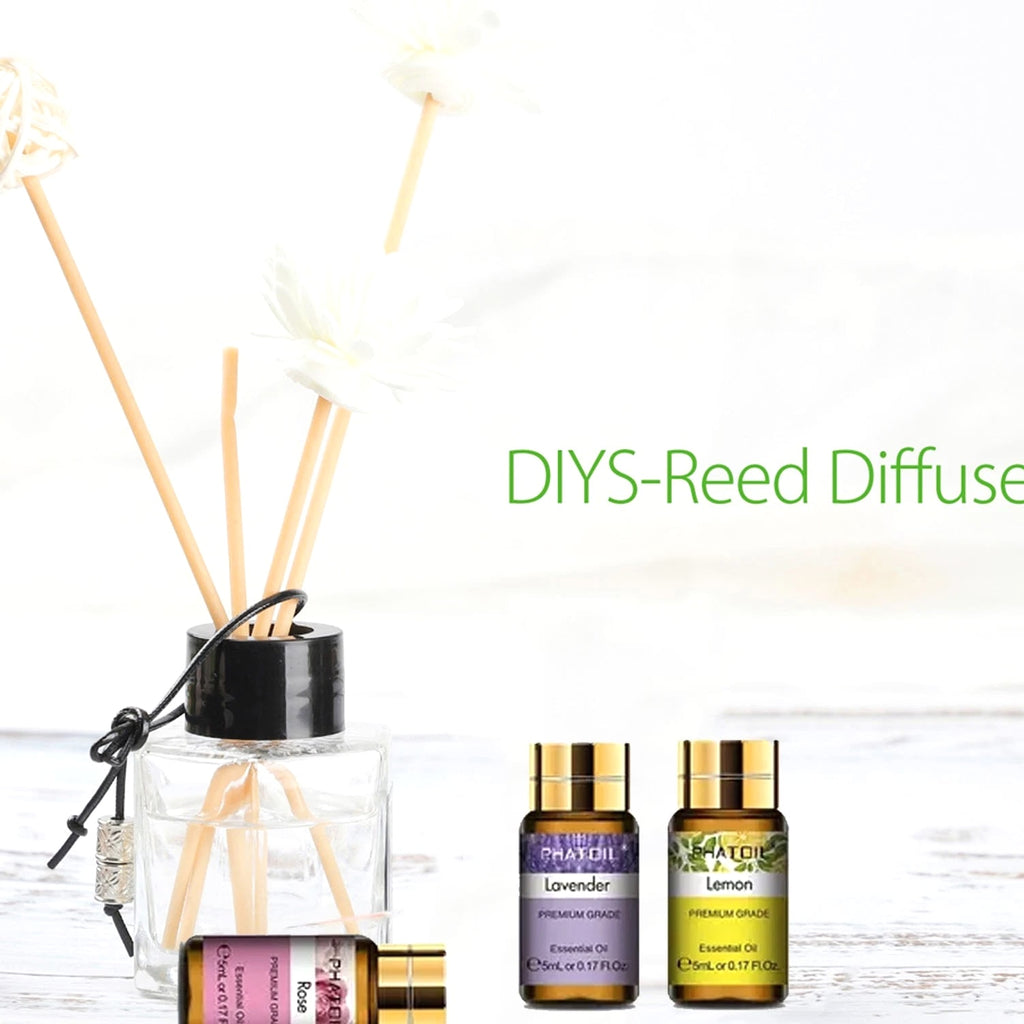 Pure Essential Oils Set 15x 5ml - for Diffusers, Home Care, Candle Making