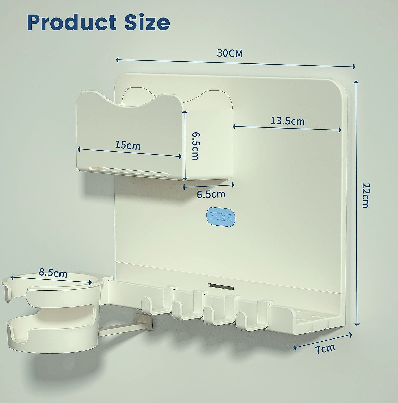 WALfuyao Floating Bedside Shelf Wall Organizer Storage