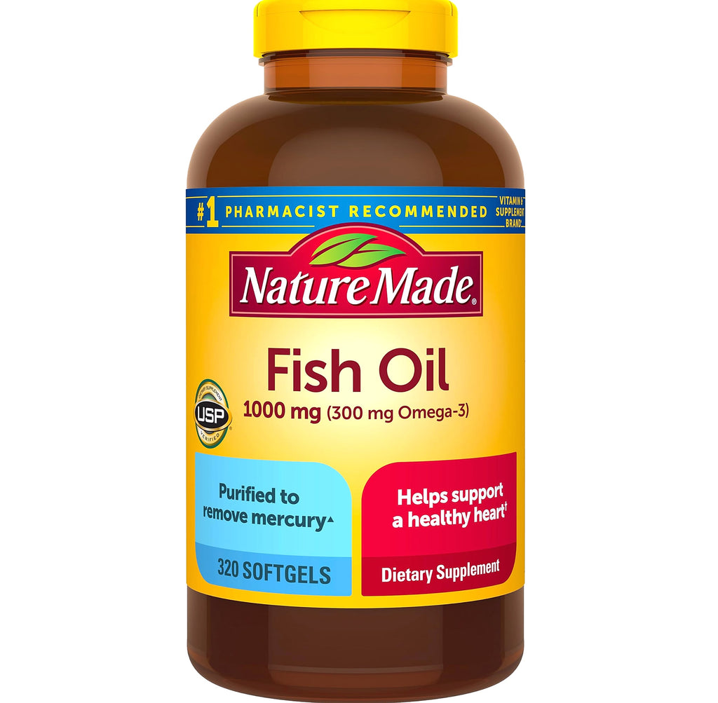 Nature Made Fish Oil 1000 mg Omega 3 Softgels, 90 Count