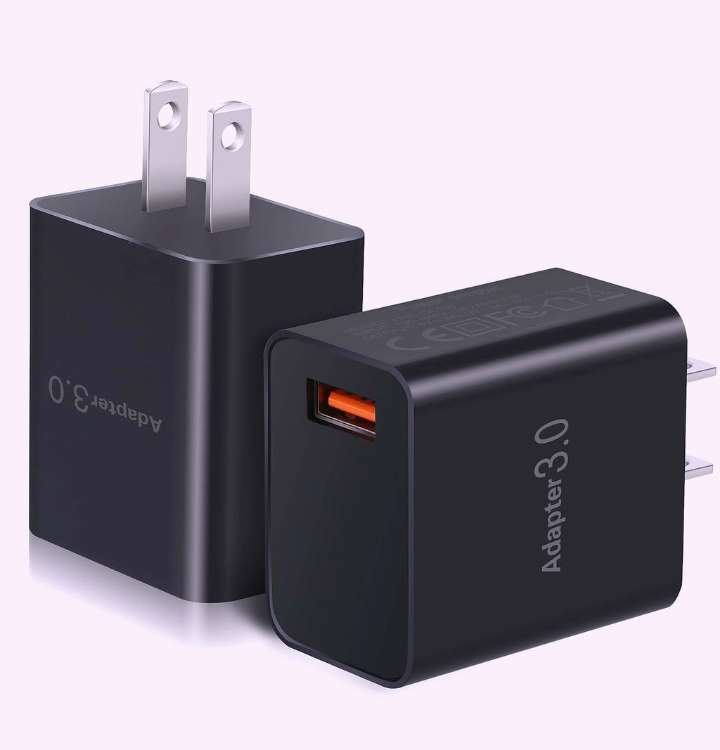 OKRAY 2-Pack 18W USB-A Fast Charging Block Quick Charge 3.0