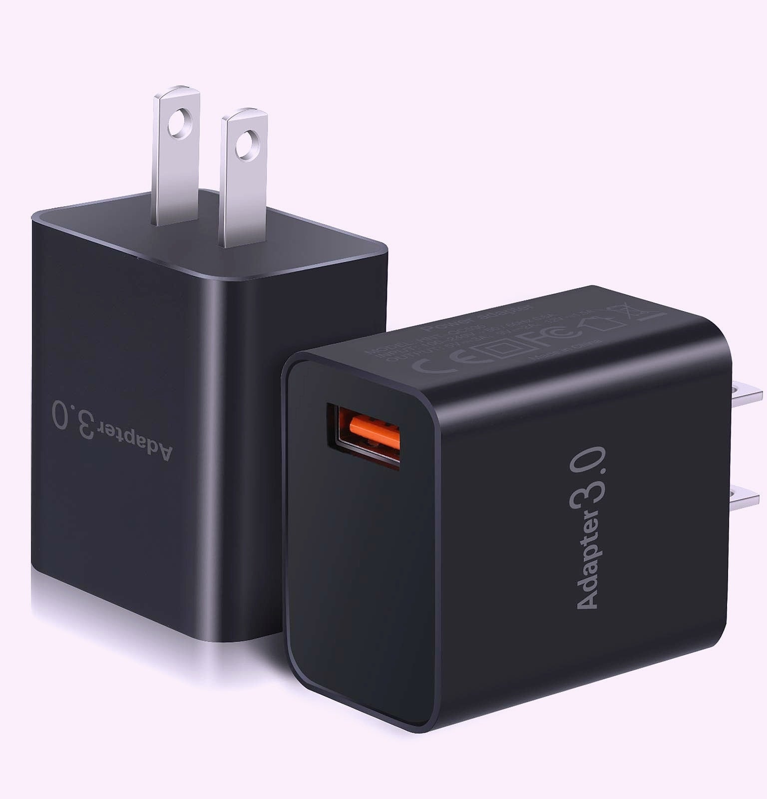 OKRAY 2-Pack 18W USB-A Fast Charging Block Quick Charge 3.0