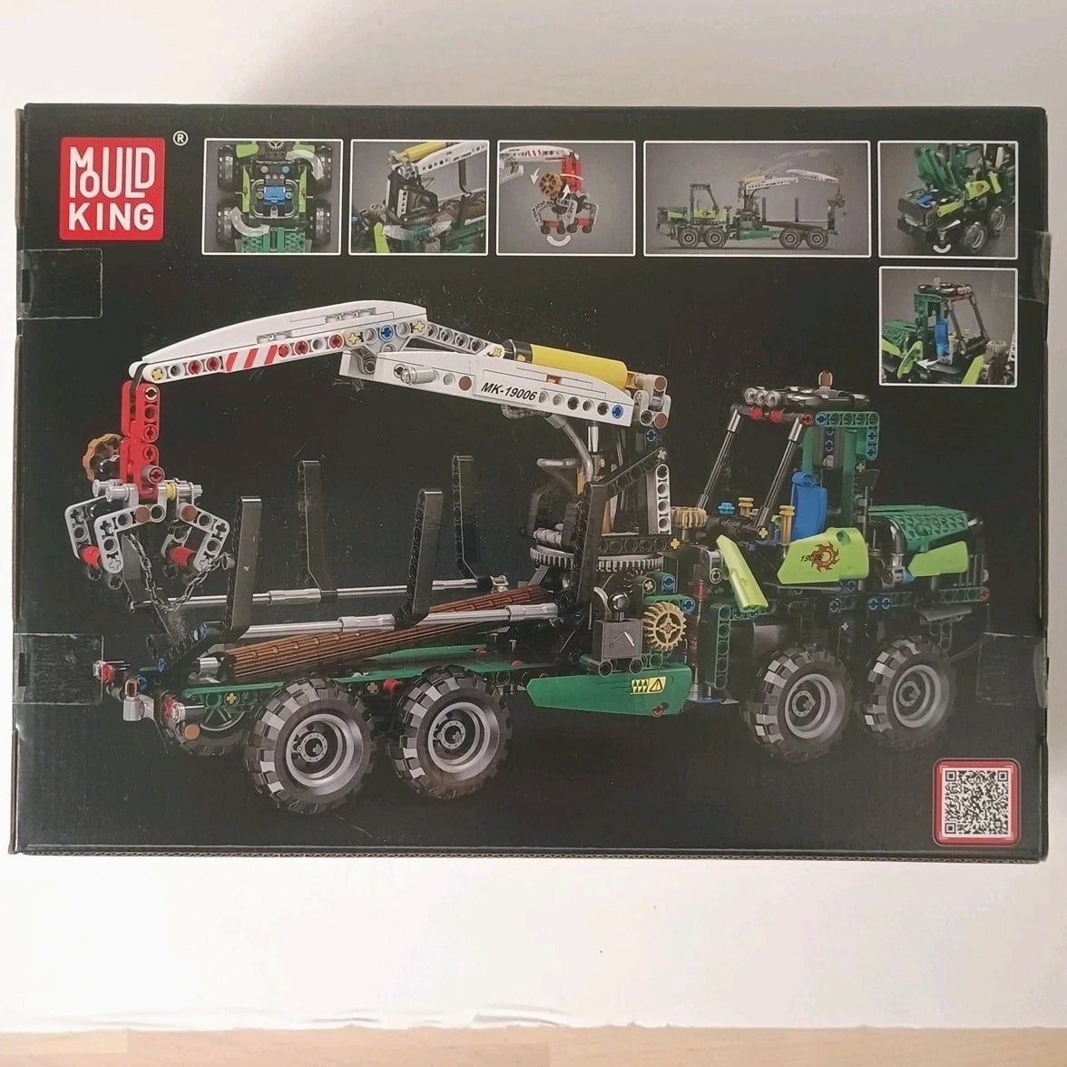Mould King 19006 Logging Truck Crane Pneumatic Forestry Equipment With Engine New