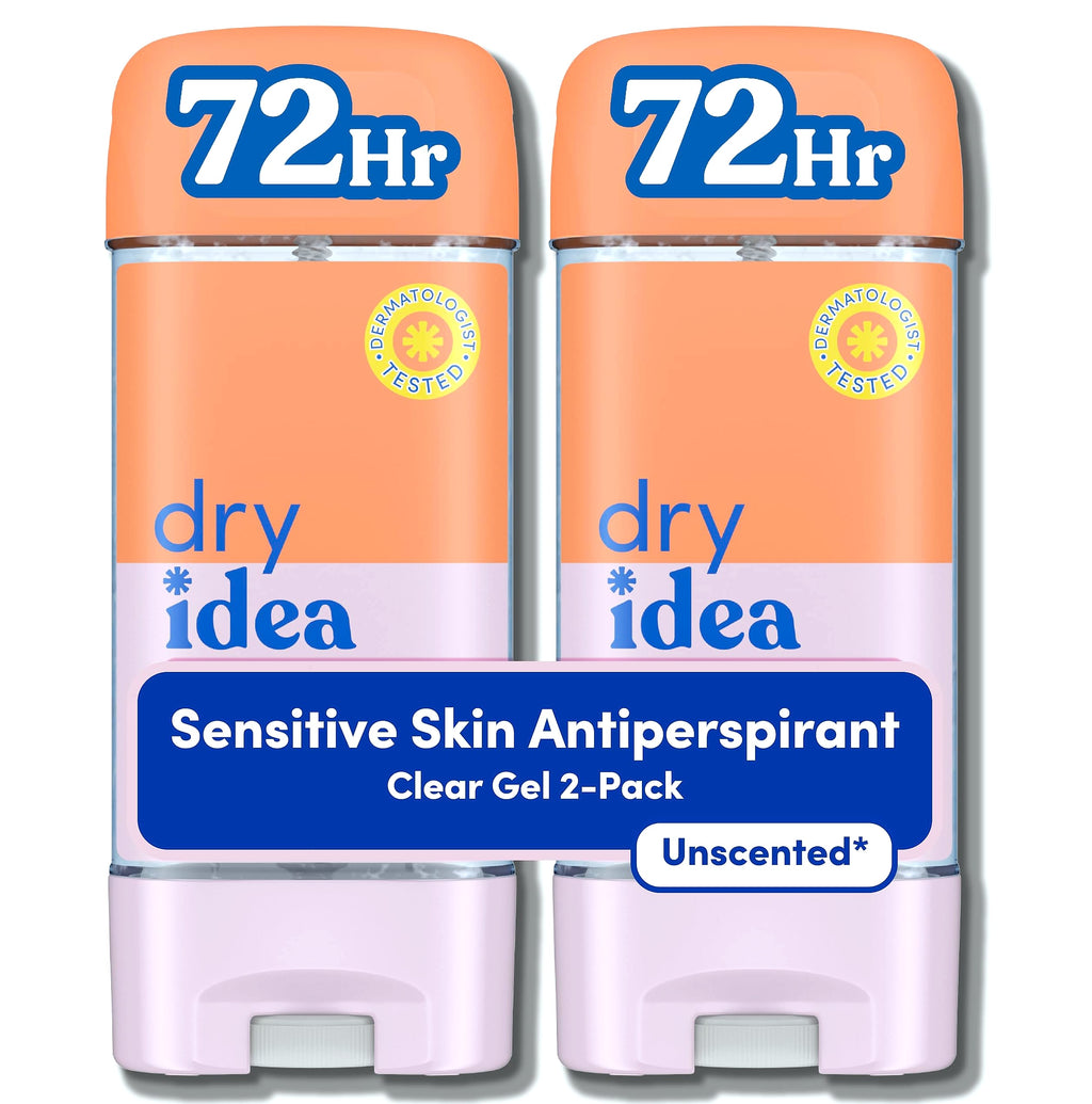 Dry Idea Gel Deodorant for Women, Unscented, 3 oz (Pack of 6)