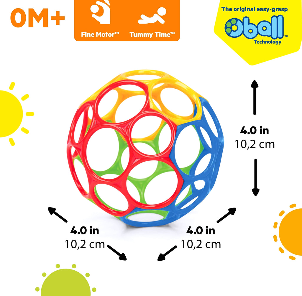 Bright Starts Oball Easy Grasp Classic Ball 4 Inch