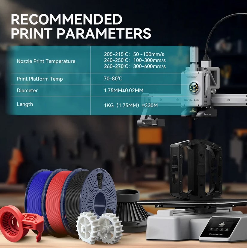 10×1KG SUNLU PLA Matte Meta PLA+ PETG SILK ABS TPU95A 1KG 3D Printer Filament