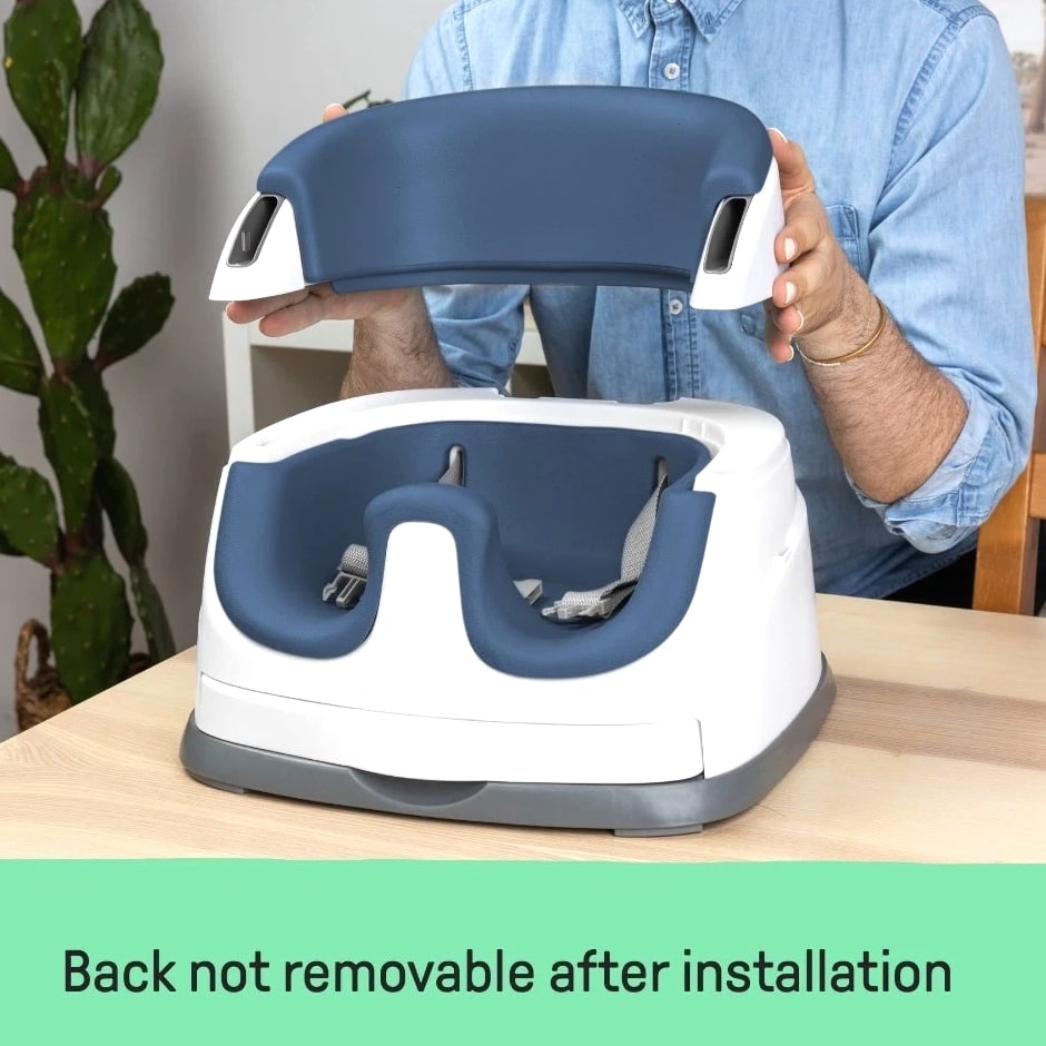 Baby Base 2-in-1 Booster Feeding High Chair and Floor Seat with Self