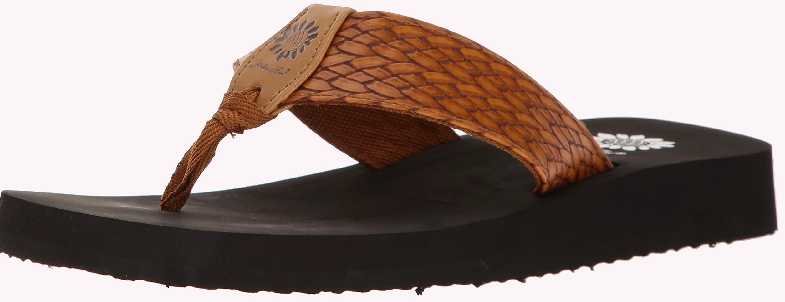 Yellow Box Flax Women's Wedge Sandal in Cross Stitch
