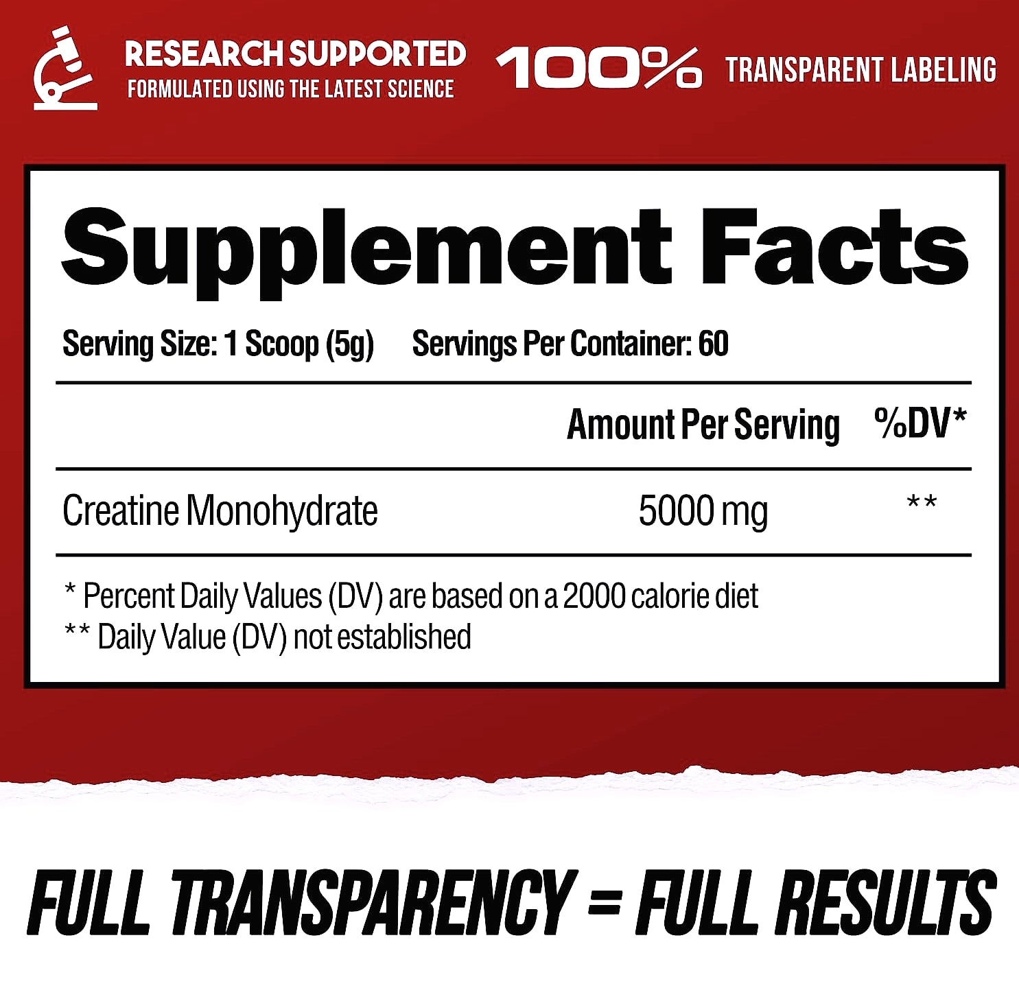 ALPHA LION Creatine Monohydrate Powder 5g Unflavored