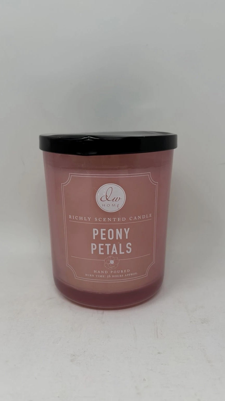 DW Home Peony Petals 2 Wick Scented Candle 15 Ounce Oz - New