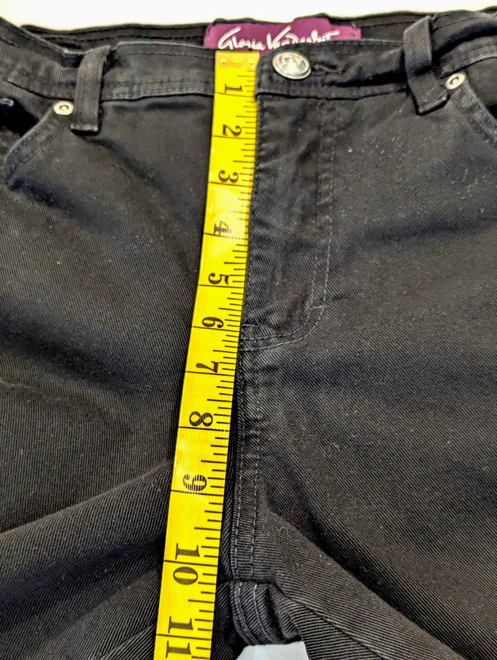Gloria Vanderbilt Women's Black Jeans Straight Leg Size 6 Average Stretch